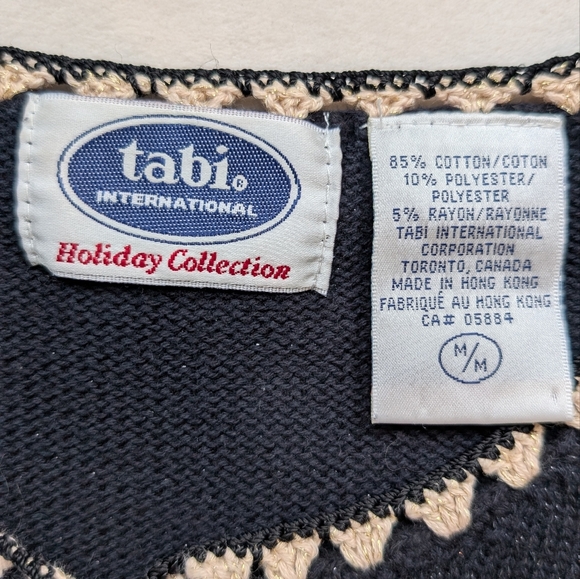 Vintage Tabi Women's Christmas Holiday Cardigan Sweater Embroidered Size M - Picture 12 of 16